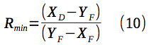 минимальное флегмовое число в колонне с внешней флегмой